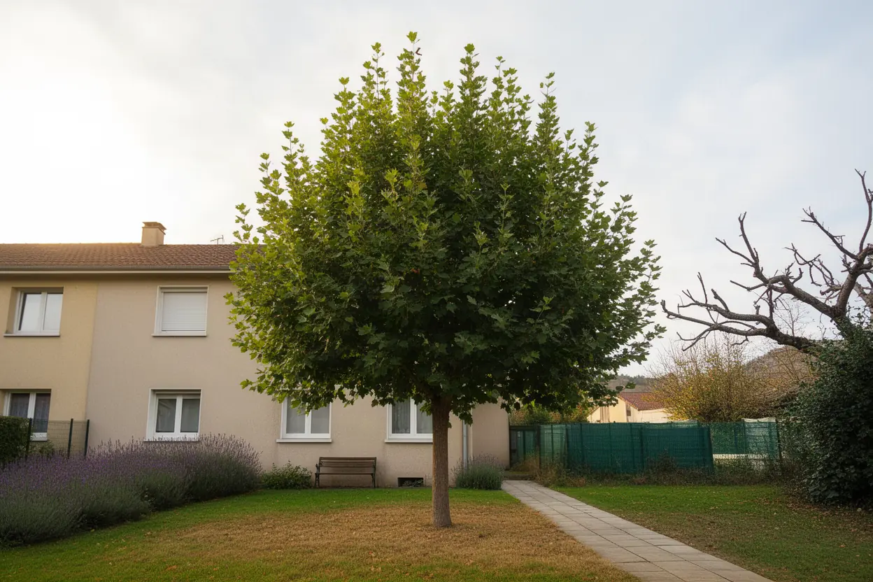 Tilleul fragilisé avant élagage de sécurité à Aubière