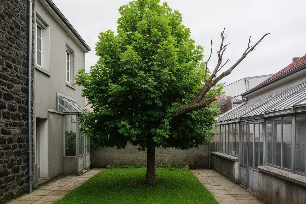 Érable dense avant taille à Clermont-Ferrand